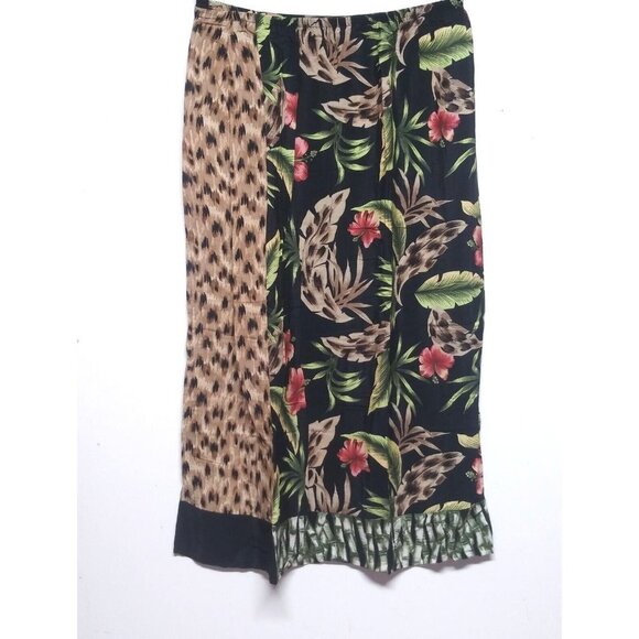 Womens Hawaiian BOHO GYPSY pencil skirt Cottagecore sz 12 MIDI/MAXI modest EUC - Picture 2 of 6